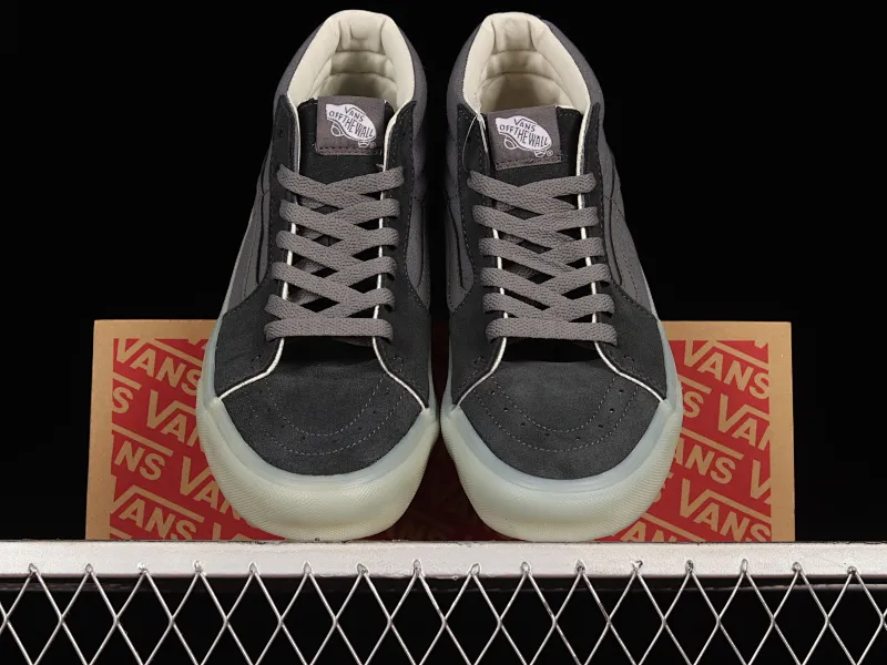 All categories Vans Vans series Vans Mid Vans China Vans Sk8-Mid official new cool transparent jelly glass glue gray black Chinese sneakers VN0A3WM3ABD